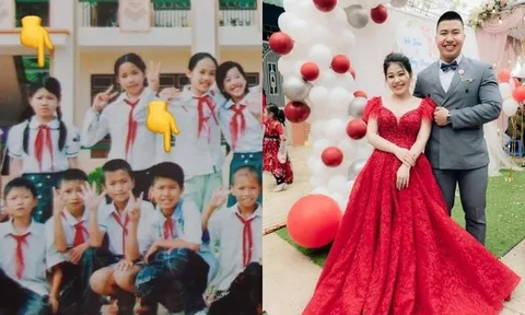 Ngọt ngào chuyện tình cặp đôi bén duyên... từ thuở lớp 5
